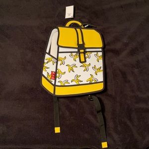 JumpFromPaper Banana Printed Backpack | Yellow